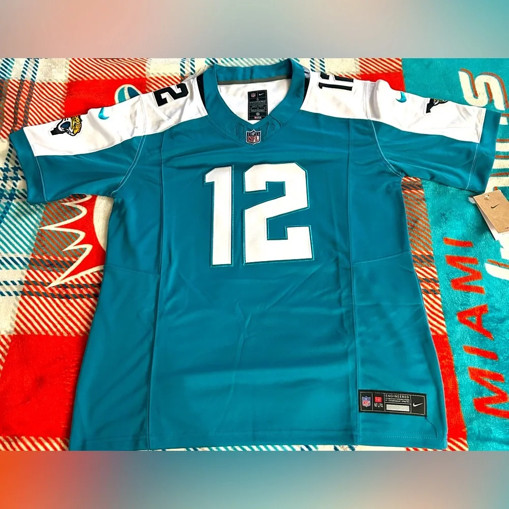 Jacksonville Nike Teal and White Sports Jersey - Picture 1 of 2